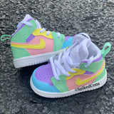 Custom Pastel Jordans -Toddler Kids Youth