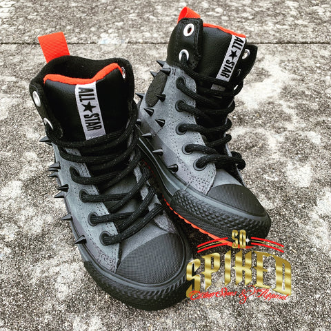 Custom Converse Sneaker Boots (Black/Red)