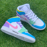 Custom Tropical Jordan 1s -Grade School