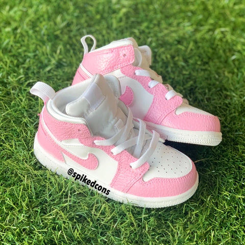 Custom Pink and White Jordan 1-Toddler