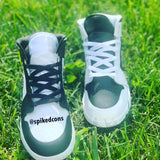 Custom Flip-Flop (Black & White) Jordan 1s -Grade School
