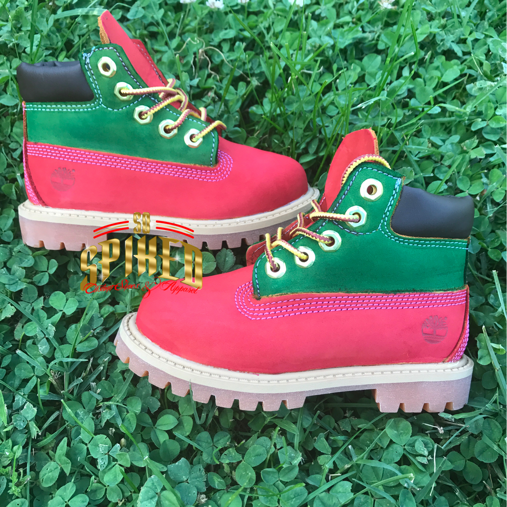 Green timberlands kids sales