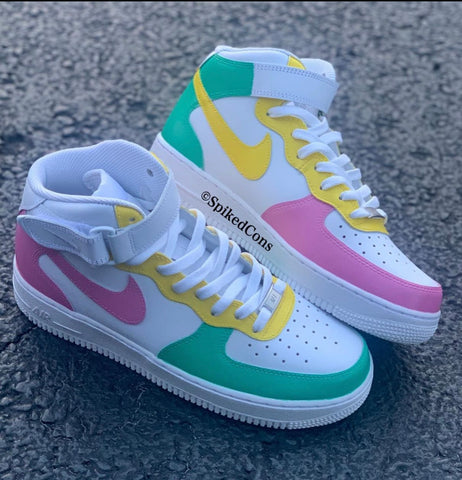 READY TO SHIP! Custom South Beach AF1 (Men 8.5-Women 10)