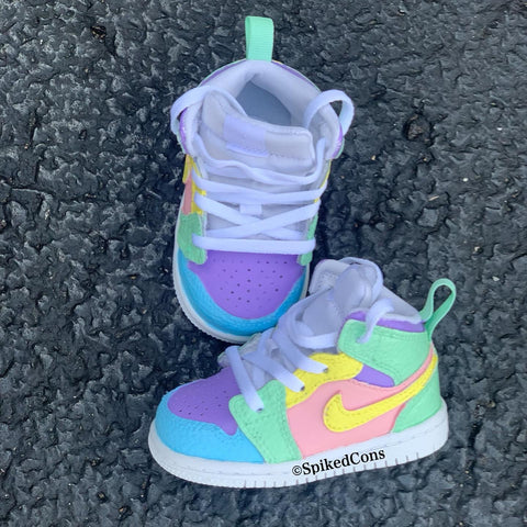 Custom Pastel Jordans -Toddler Kids Youth