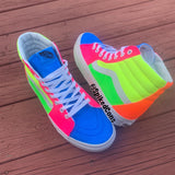 Custom “Neon” Vans -Sk8 Hi