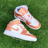 Custom Rose Gold  Jordan 1s -Grade School