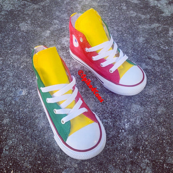 Custom Rasta Converse (Red Yellow Green) (African Pride) -Toddler ...