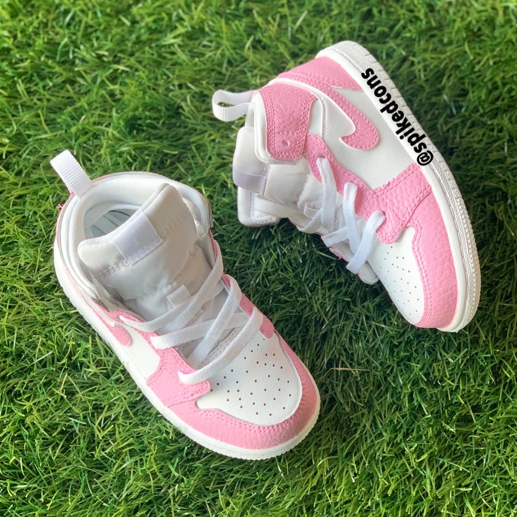 Pink and white baby jordans Clearance