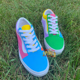 Custom “Color Block” Vans -Old Skool