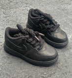 All Black AF1 with Rope Laces (White Also Available)