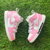 Custom Pink and White Jordan 1-Toddler