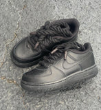 All Black AF1 with Rope Laces (White Also Available)