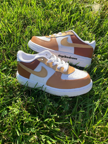 Custom “3 Shades of Brown” Air Force 1