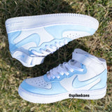 Custom Powder Blue Air Force 1-Mid