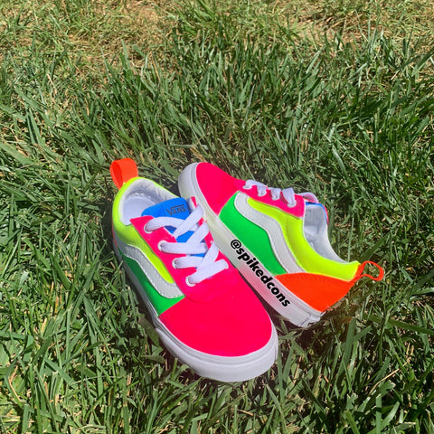 Custom Toddler Neon Vans-Limited Sizes