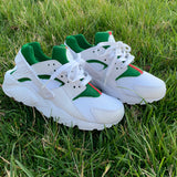 Custom Painted Green/Red Nike Air Huaraches **Add Exact Size in Notes**