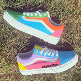 Custom “Color Block” Vans -Old Skool
