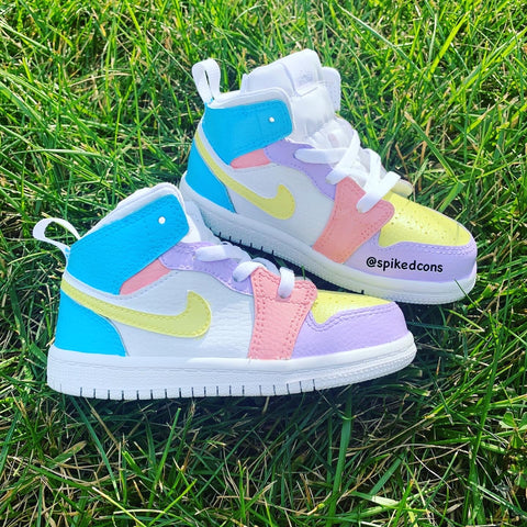 Custom Jordan 1s -Toddler Kids (Pastel -No Mint)