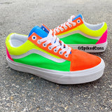 Custom Neon Vans-Old Skool
