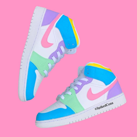 Custom Tropical Jordan 1s -Grade School