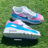 Air Max 90-White (Custom- Pink Purple & Blue)