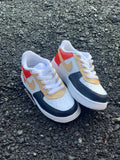 Custom Red Blue & Tan Air Force 1s -Toddler