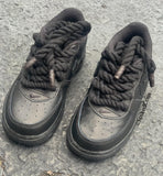 All Black AF1 with Rope Laces (White Also Available)