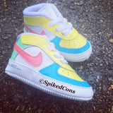 Custom AF1 Pastel Infant -Soft Bottoms